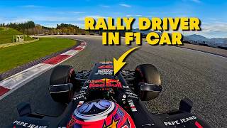 Can you learn how to drive an F1 Car in ONLY 10 laps  From Rally to F1 [upl. by Aerdnaed]