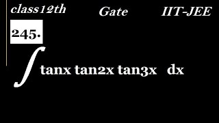 Evaluate the integral ∫ tanx tan2x tan3x dx [upl. by Wills]