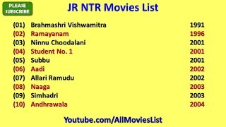 JR NTR Movies List [upl. by Tenaj]