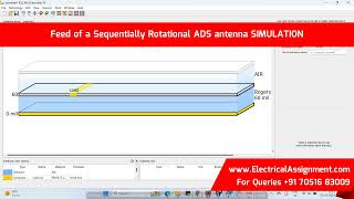 Feed of a Sequentially Rotational ADS antenna SIMULATION [upl. by Freiman]