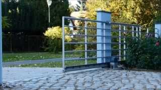 freitragendes elektrisches EdelstahlSchiebetor  sliding gate by EdelstahlHaese [upl. by Agbogla]