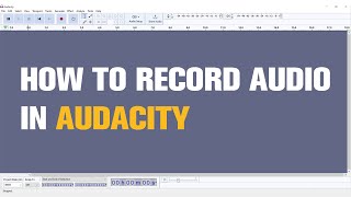 How to Record Audio in Audacity  Quick Tutorial [upl. by Alessandra]