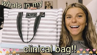 WHATS IN MY CLINICAL BAG 2021  physical therapy school [upl. by Atiuqal]