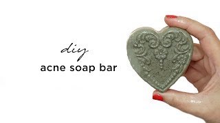 DIY Acne Treatment Facial Soap Bar  Melt amp Pour Soap Recipe [upl. by Eliathas212]