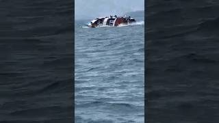 Overloaded Boat drowns in water in Goa [upl. by Pan]