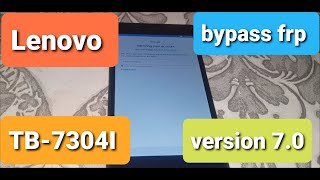 lenovo tb7304i frp bypass 70 [upl. by Mckenzie]