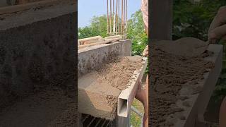 Plastering of chajja construction plaster civil trending vlog like shorts [upl. by Atiekal745]