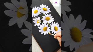 Beautiful daisies in onestroke artvideo artwork viral flowerpainting wocol [upl. by Leunammi]