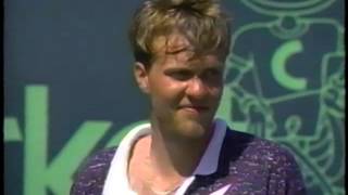 Larsson vs Agassi Miami 1995 [upl. by Iniffit]