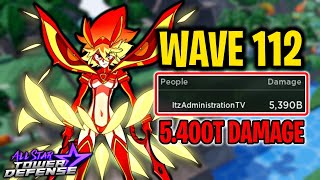 6 Star Ryuko in Material Orb Farming Wave 112 Solo Gameplay  All Star Tower Defense Roblox [upl. by Mannie]