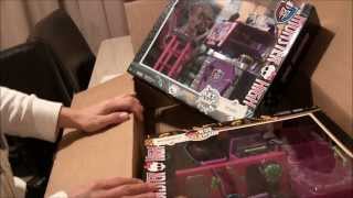 MONSTER HIGH ART CLASSHOME ICK PLAYSETS DAMAGED BOX OPENINGD [upl. by Corson388]