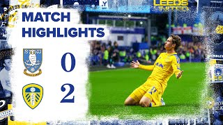 Highlights  Sheffield Wednesday 02 Leeds United  Brenden Aaronson and Dan James goals [upl. by Olonam]