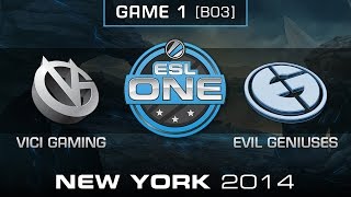 Vici Gaming vs Evil Geniuses  Grand Final Game 1  ESL One New York 2014  Dota 2 [upl. by Bekah]