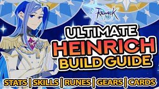 HEINRICH DPS BUILD GUIDE FOR PVE  Stats Skills Runes Gears Cards and MORE [upl. by Muirhead]