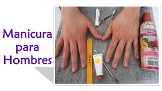 Arreglo de uñas bomba en hombres Manicure paso a paso [upl. by Esilanna]