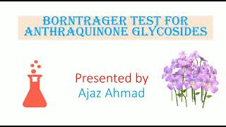 Borntrager Test for Anthraquinone Glycosides [upl. by Natale565]