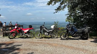 Yamaha XT250 VS Honda 300L VS Kawasaki KLR650 AWESOME OVERLOOK [upl. by Fredette]