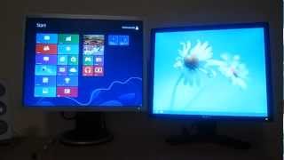 Windows 8 dual monitor setup [upl. by Silbahc]