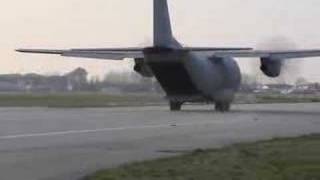 Airborne Warfare C27J Engine Running Offload 463L Pallets [upl. by Prem]