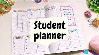 How to make a monthly planner using notebook  student monthly planner layout ideas 💡 [upl. by Llenehc]