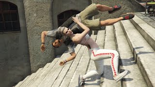 WWESTYLE WRESTLING IN GTA 5 17  Realistic and Brutal Finishers with Ragdoll Physics [upl. by Marra796]