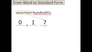 Video 3  Decimals from Words To Standard Form [upl. by Christensen376]