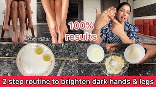 Remove tan from hands and legs at home with visible results in just one use 😱 [upl. by Nireil244]