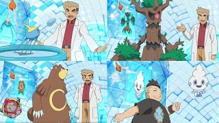 Trevenant  Ursaring  Vanillite  Surskit attacks Professor Oak  Professor Oak Funny Moments XY [upl. by Nekial]