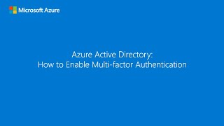 How to configure and enforce multifactor authentication in your tenant [upl. by Ferdinande]