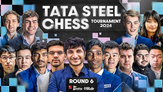 Tata Steel Chess 2024 Round 6  Pragg Gukesh Vidit Anish  Live Commentary by Amruta [upl. by Eirtemed913]