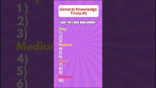 The ULTIMATE General Knowledge Quiz p1 [upl. by Jolda794]