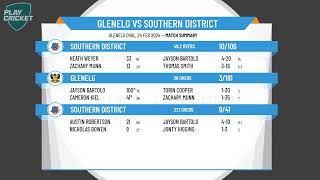 SACA Premier Cricket  West End Mens 2nd Grade  Round 12  Glenelg v Southern District  Day 2 [upl. by Eniamart]