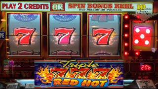 BONUSES GALORE FIRST TIME PLAYING RED HOTTIE  TRIPLE RED HOT 777 SPITFIRE SLOT PLAY [upl. by Nylyoj495]