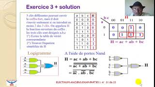 Electronique numérique logique combinatoire Examen 2 parties 14 [upl. by Feirahs]