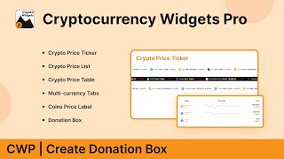 Create Donation Box Widget using Cryptocurrency Widgets Pro  Crypto plugins Cool Plugins [upl. by Dowell]