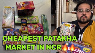 Patakhe 💣 🔥khareed liye from Gurgaon’s Cheapest Crackers Market  VLOG40 patakhe crackers [upl. by Notlrac]