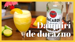 🍑 Cómo Hacer DAIQUIRÍ de DURAZNO ► Cóctel con Ron y Fruta [upl. by Assel884]