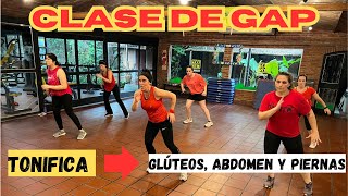 CLASE DE GAP GLUTEOS ABDOMEN Y PIERNAS  TONIFICA TU CUERPO [upl. by Berry949]