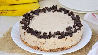 Tarta fría de plátano y chocolate ¡Tarta sin horno fácil y deliciosa [upl. by Emie740]