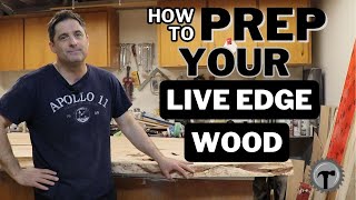 Prepping Your Live Edge wood for Epoxy Resin  Step 1 diy [upl. by Aneetak]