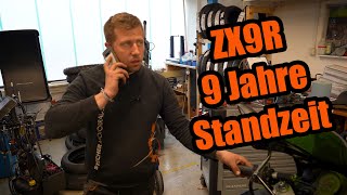 Kawasaki ZX9R hat 9 Jahre Standzeit  Jan nutzt Telefonjoker für Diagnose [upl. by Tiloine630]