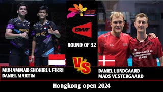 Hongkong open  Muhammad Shohibul FikriDaniel Marthin VS Daniel LundgaardMads Vestergaardhongkong [upl. by Say]