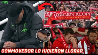 ASÍ LOS AFICIONADOS del LIVERPOOL HICIERON LLORAR a KLOPP EN SU DESPEDIDA DEL CLUB 😭😭 [upl. by Hirz]