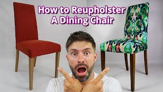 HOW TO REUPHOLSTER A DINING CHAIR  UPHOLSTERY FOR BEGINNERS  DIY FURNITURE  FaceliftInteriors [upl. by Wallas]