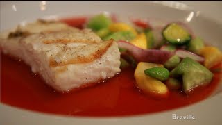 Breville  Chef Mike Anthonys Grilled Halibut and Beet Dashi Recipe Road to the Recipe [upl. by Arikahc]