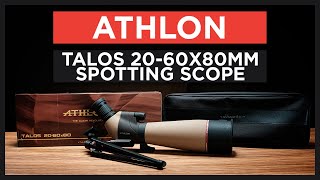 Athlon Talos 2060x80mm Angled Spotting Scope [upl. by Ahsieni]