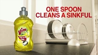 Vim Gel One Spoon Cleans a Sinkful [upl. by Alic]