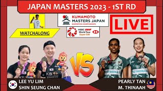 LEE YLSHIN SC 🇰🇷 vs PEARLYTHINAAH 🇲🇾 LIVE Japan Masters 23 日本大师赛 L32  Darence Chan Watchalong [upl. by Eidnahs]