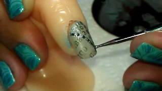 Newsprint Nails  Nail Art Tutorial [upl. by Tisbee]