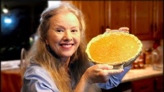 How to make CUSHAW SQUASH Pie with homemade crust Green Striped Squash [upl. by Inahs]